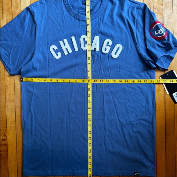 NWT 47 Chicago Cubs Cooperstown Collection Cadet Blue T-Shirt Sz. L - Picture 6 of 6